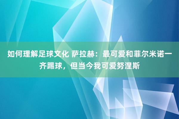 如何理解足球文化 萨拉赫：最可爱和菲尔米诺一齐踢球，但当今我可爱努涅斯