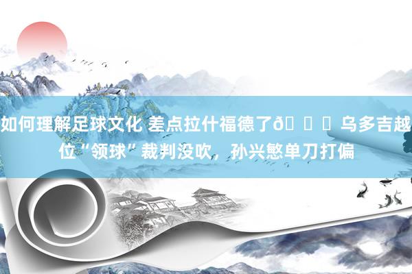 如何理解足球文化 差点拉什福德了😅乌多吉越位“领球”裁判没吹，孙兴慜单刀打偏