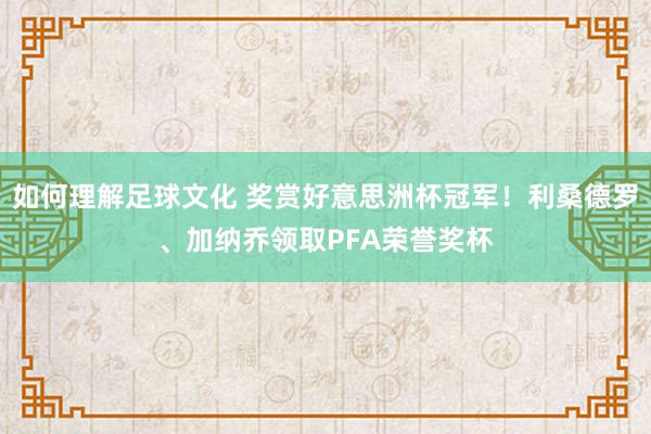 如何理解足球文化 奖赏好意思洲杯冠军！利桑德罗、加纳乔领取PFA荣誉奖杯